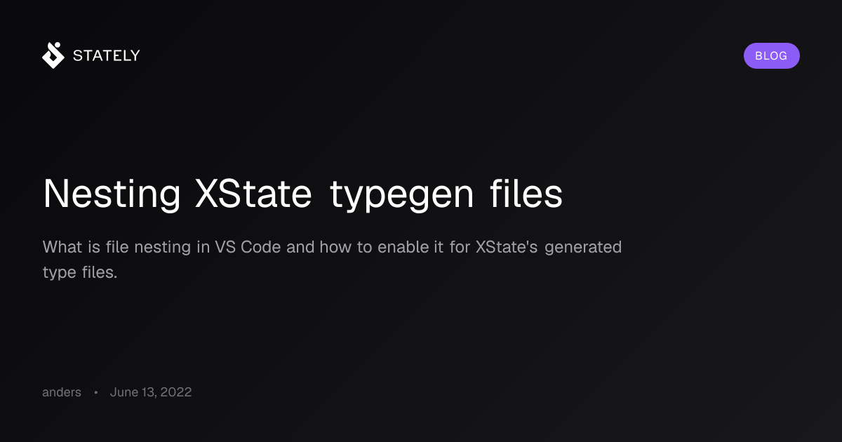 Nesting XState typegen files