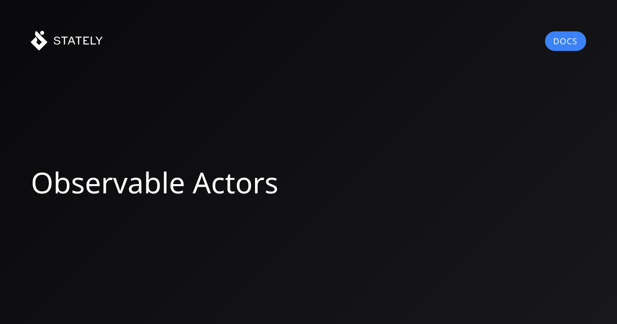 Observable Actors